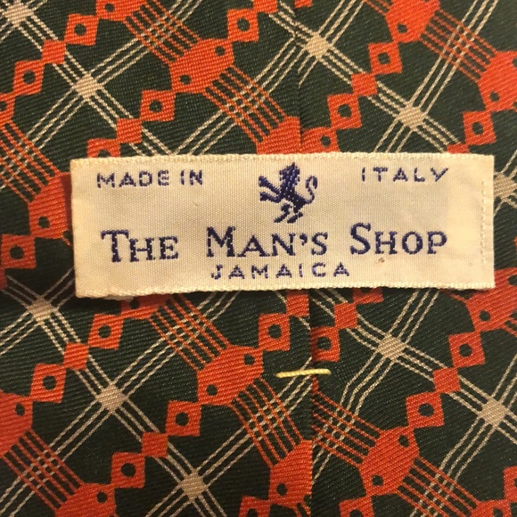 Vintage 1968 THE MAN’S SHOP JAMAICA 🇯🇲 Silk Tie Rasta Italy Made - Picture 16 of 16
